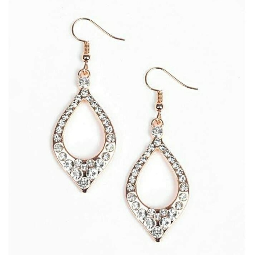 Diamond encrusted teardrop earrings